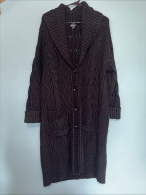 2XL TORRID Black Ribbed button-up Cardigan- GUC- AS IS